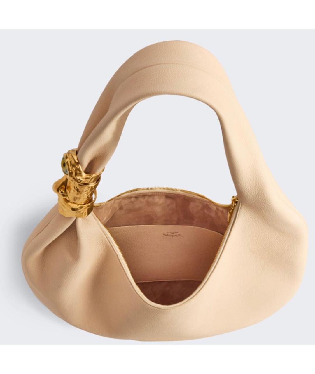 SCHIAPARELLI Бежевая кожаная сумка тоут, фото 7