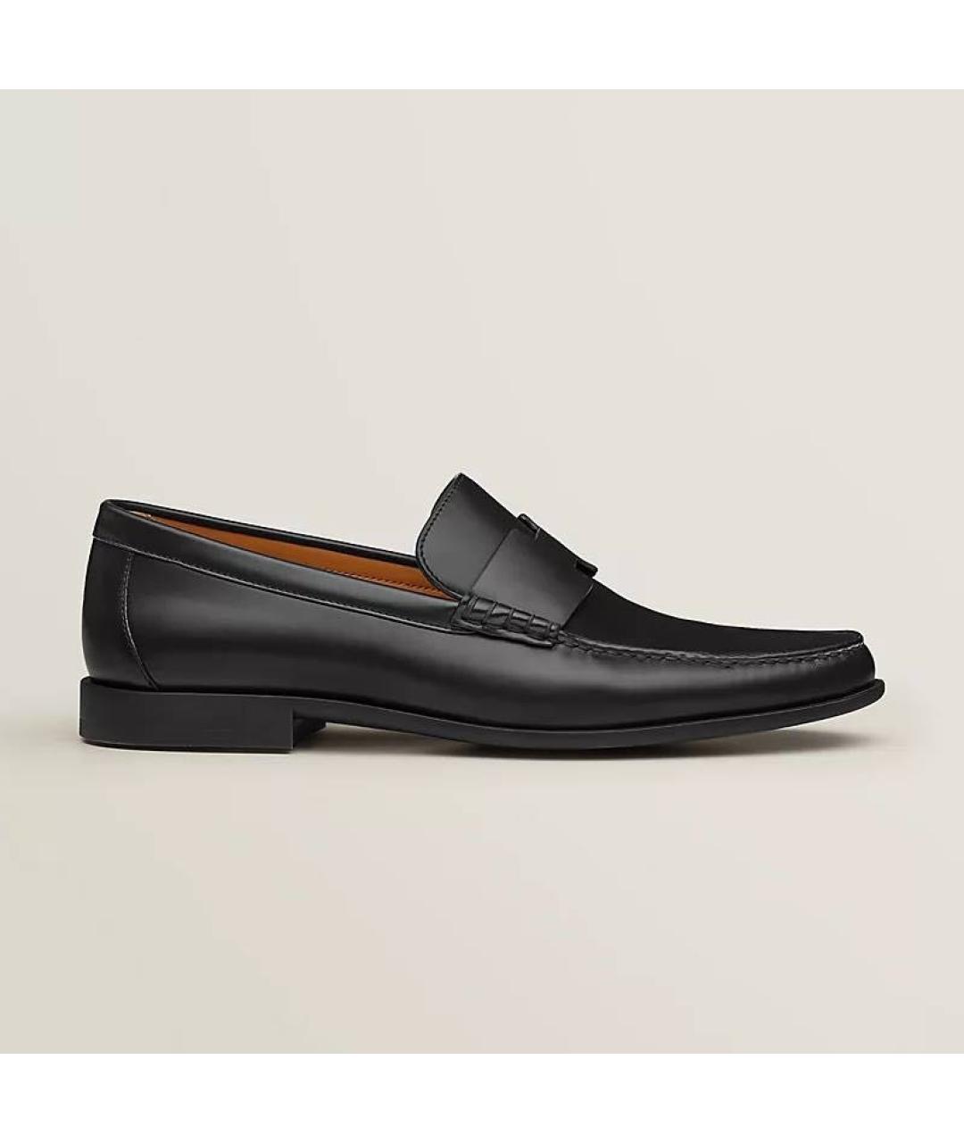 HERMES Черные кожаные низкие ботинки, фото 6