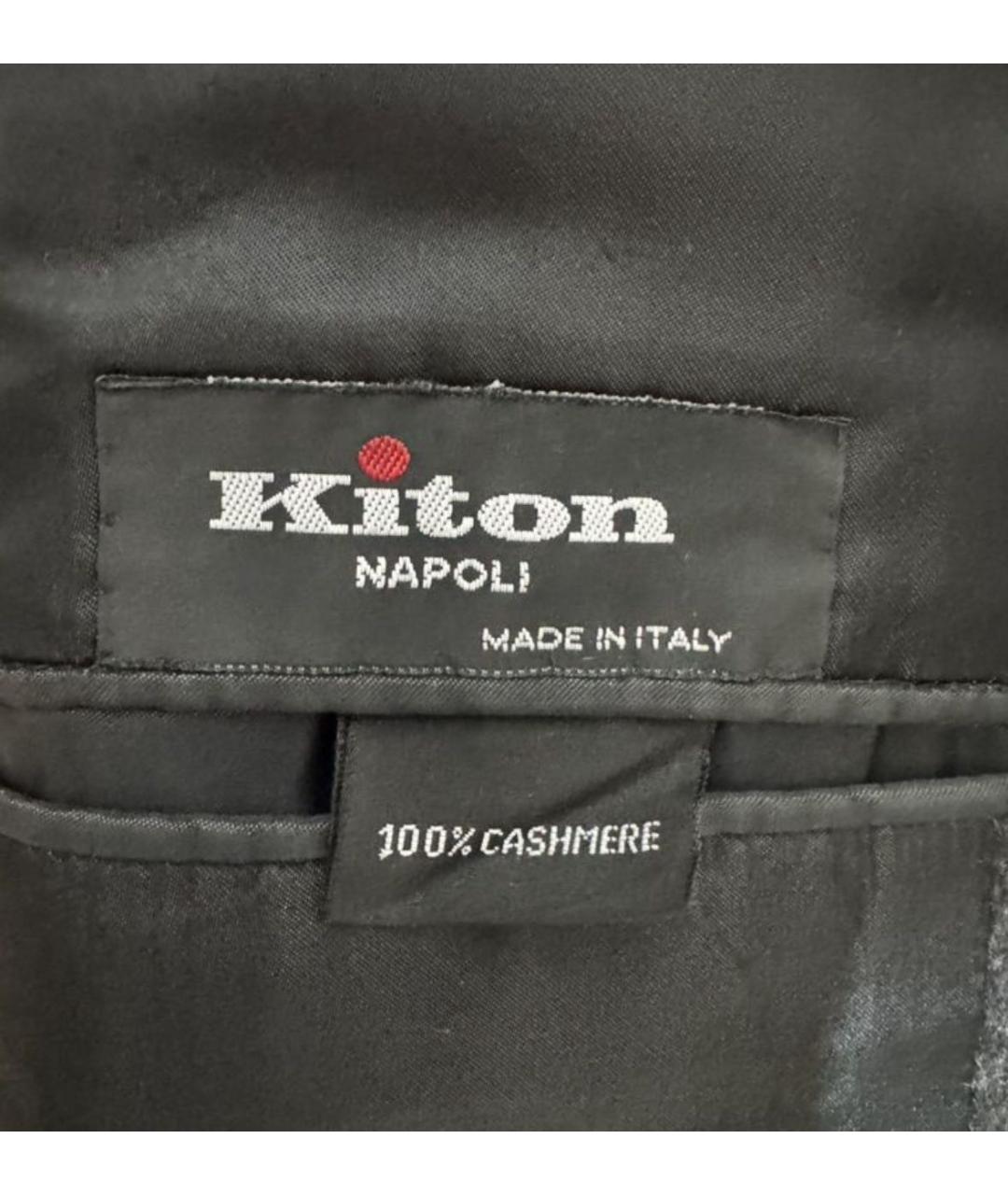 KITON Черное кашемировое пальто, фото 4