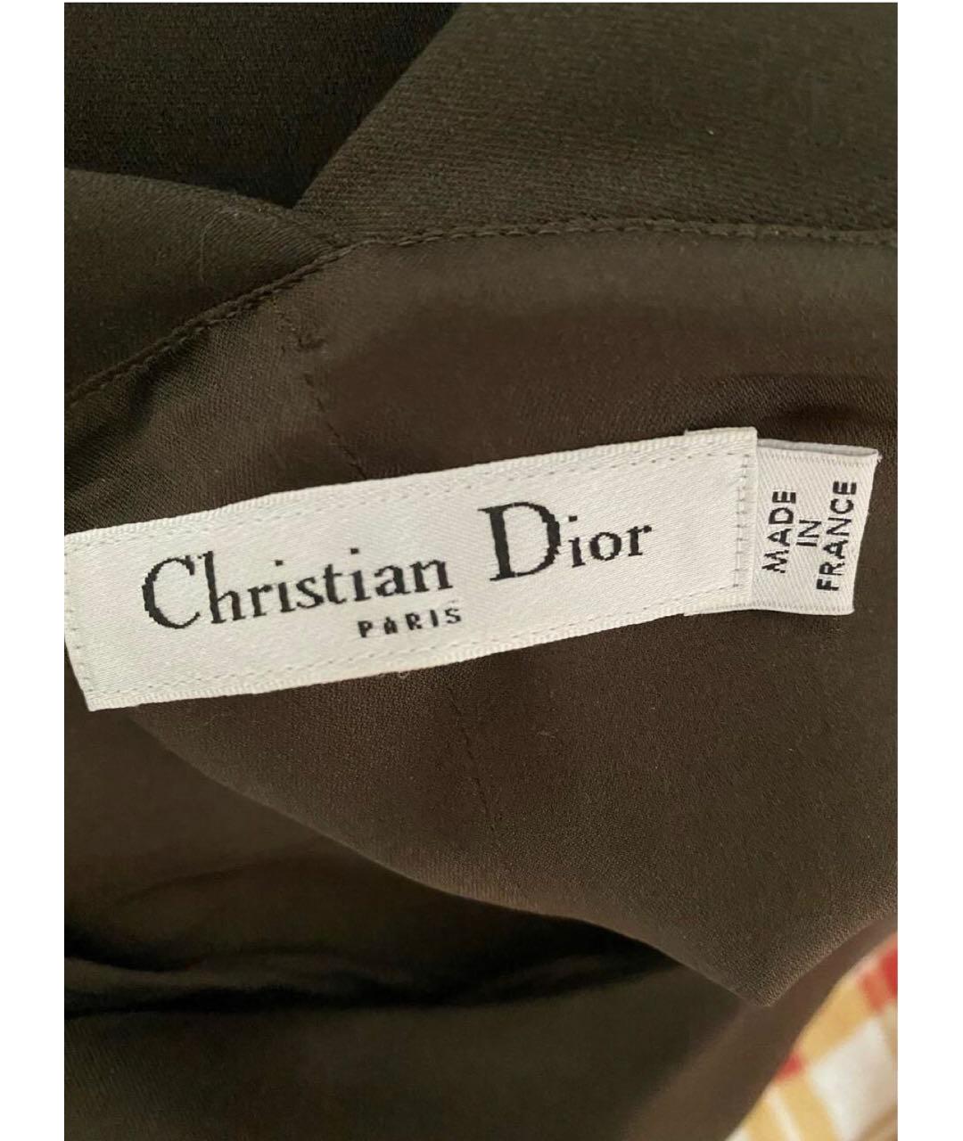 CHRISTIAN DIOR Черное шерстяное коктейльное платье, фото 4