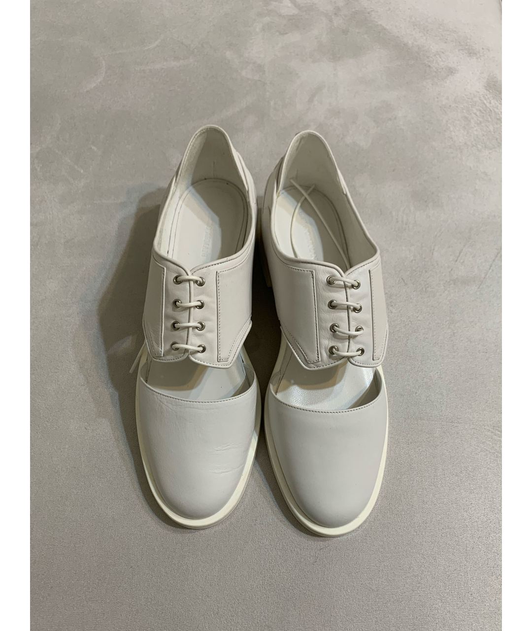 GIORGIO ARMANI Белые кожаные туфли, фото 2