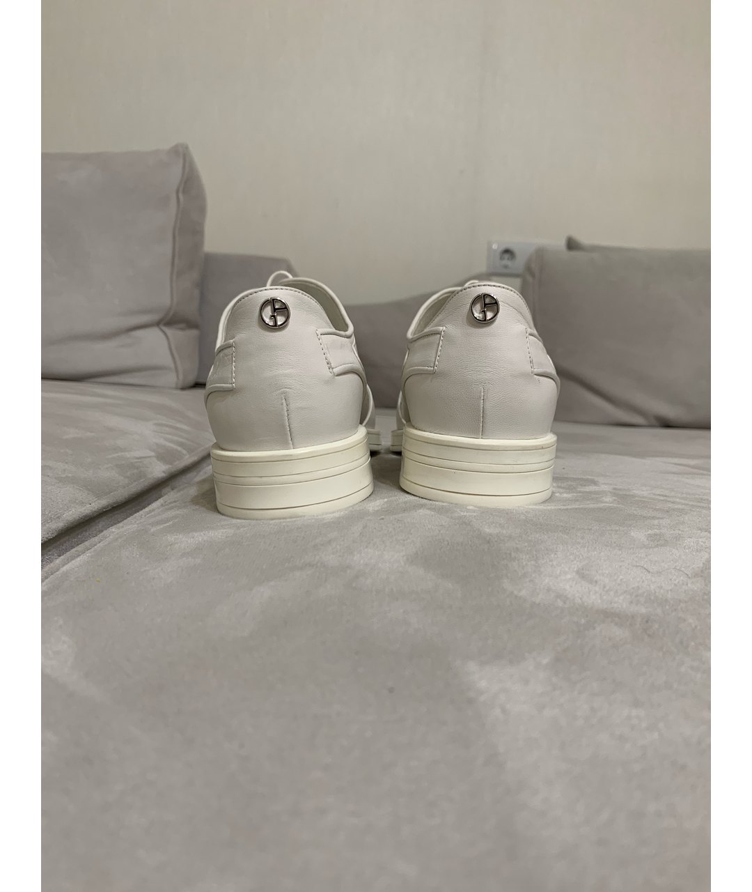 GIORGIO ARMANI Белые кожаные туфли, фото 4