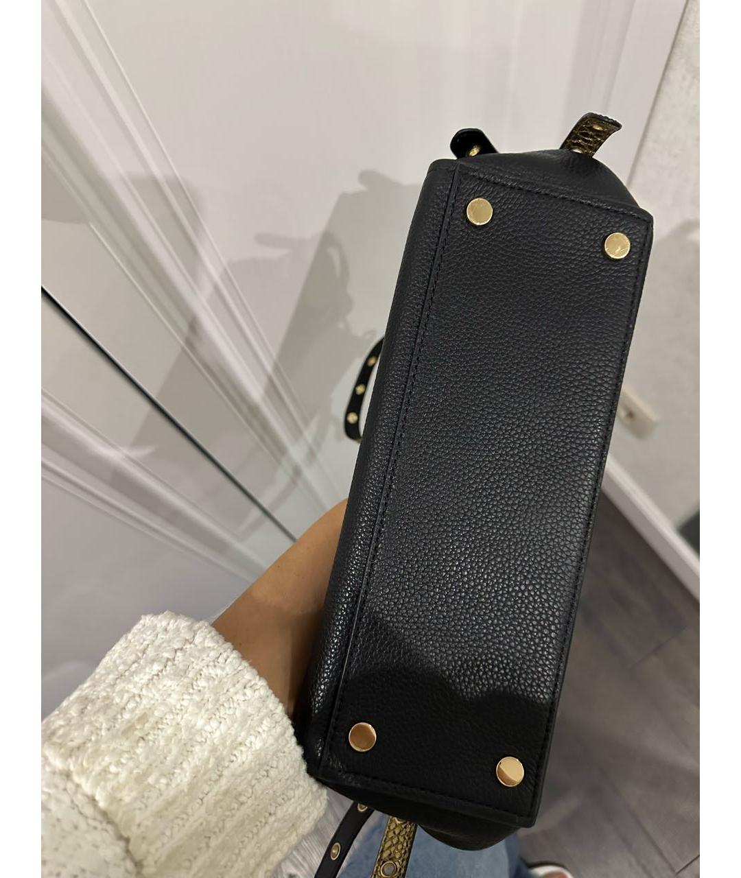 MICHAEL KORS Черная кожаная сумка на плечо, фото 6