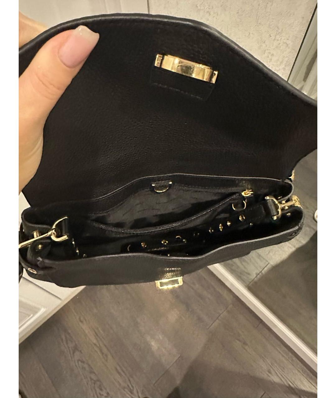 MICHAEL KORS Черная кожаная сумка на плечо, фото 4