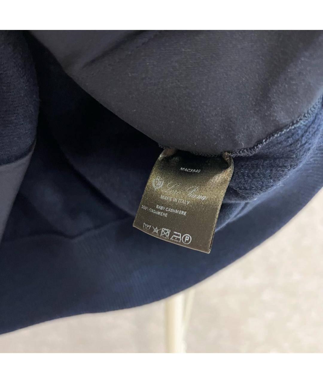 LORO PIANA Синяя кашемировая футболка, фото 7