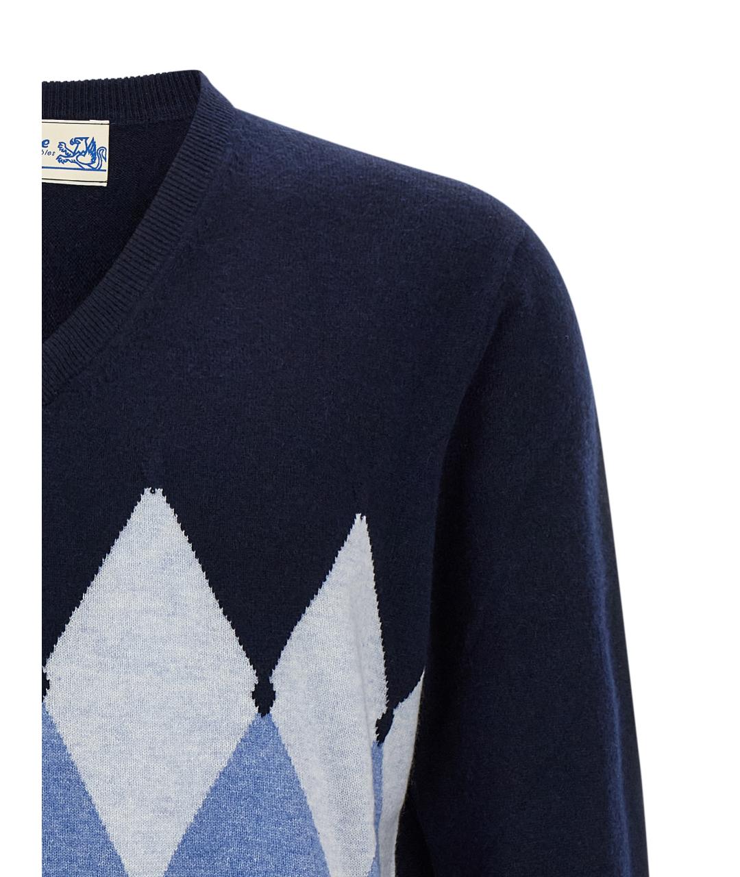 BALLANTYNE Синий кашемировый джемпер / свитер, фото 3