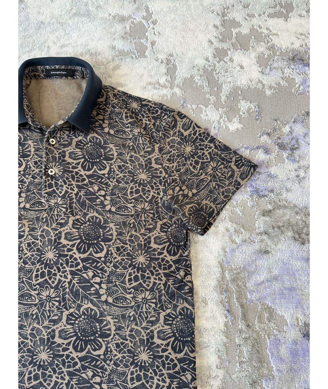 ERMENEGILDO ZEGNA XXX Мульти хлопковое поло с коротким рукавом, фото 4