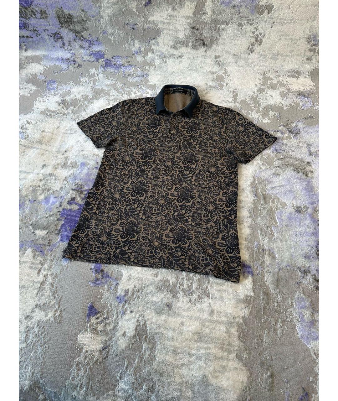 ERMENEGILDO ZEGNA XXX Мульти хлопковое поло с коротким рукавом, фото 2
