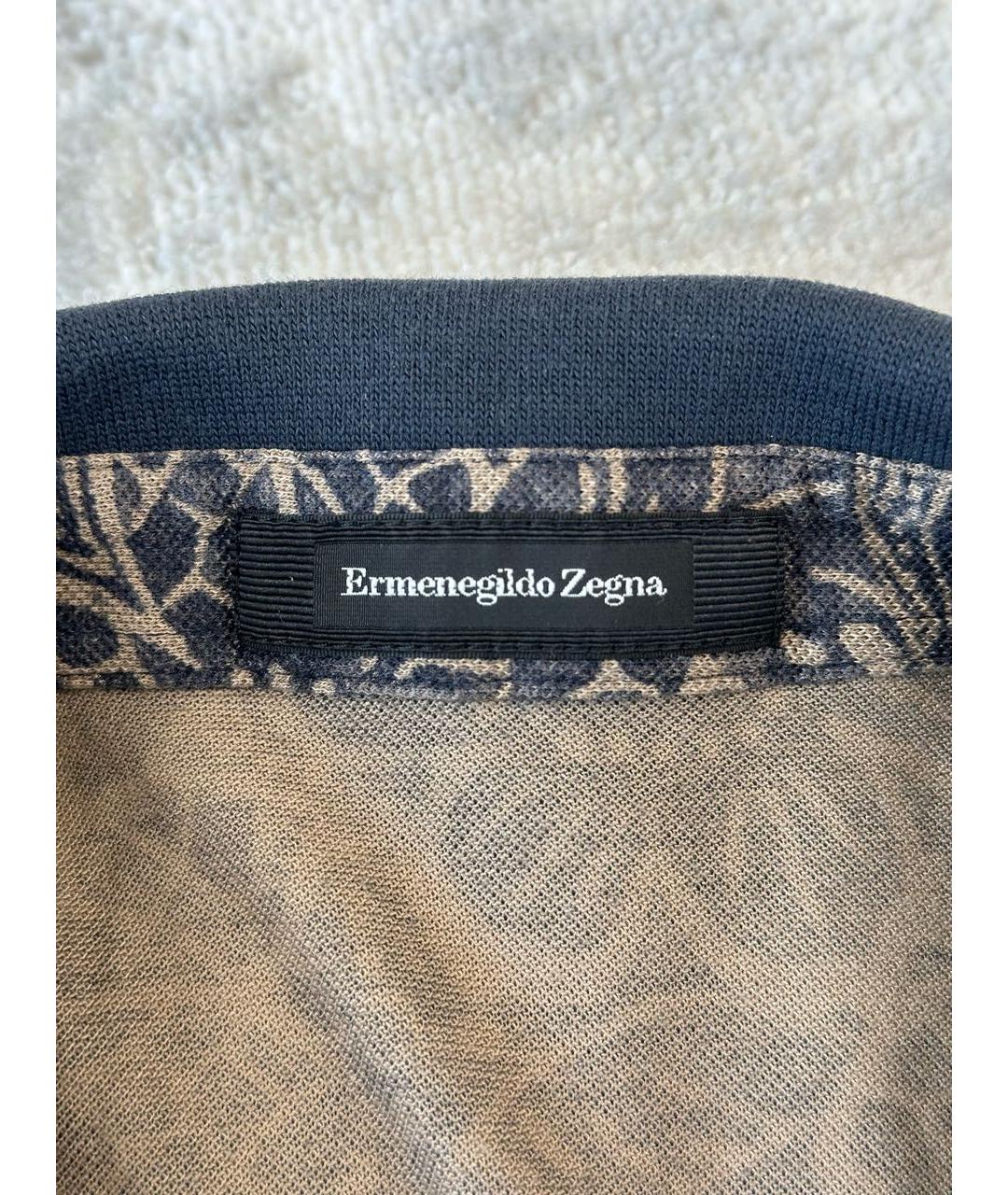 ERMENEGILDO ZEGNA XXX Мульти хлопковое поло с коротким рукавом, фото 5