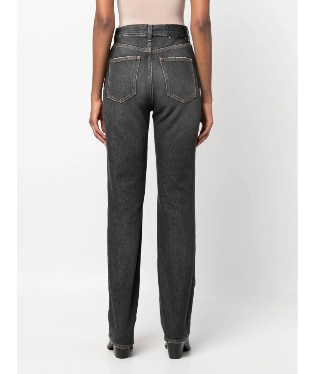 GOLDEN GOOSE DELUXE BRAND Антрацитовые прямые джинсы, фото 2