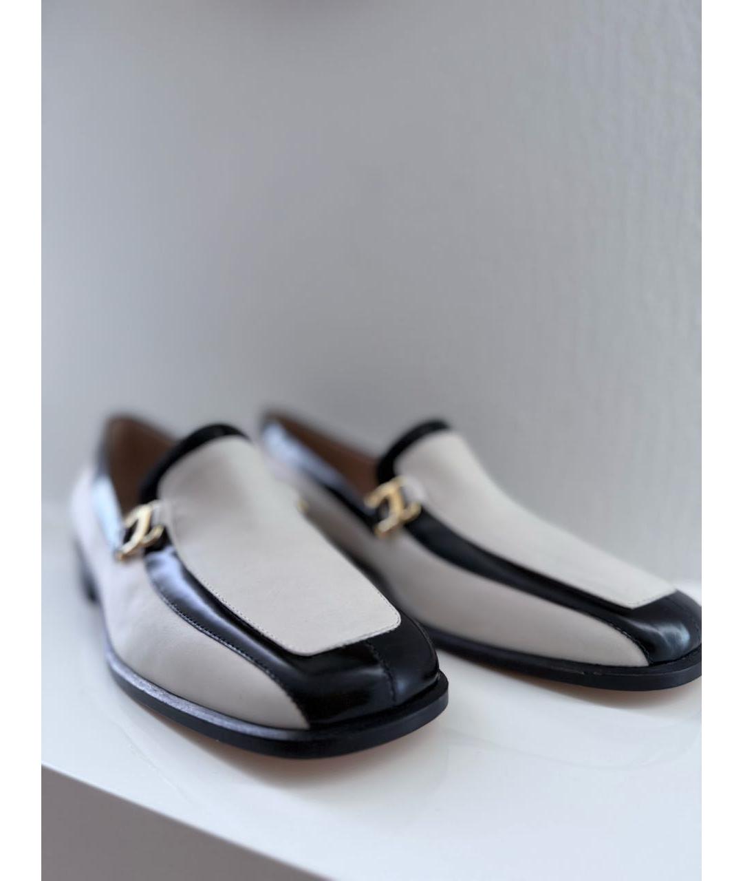POLLINI Белые кожаные лоферы, фото 2