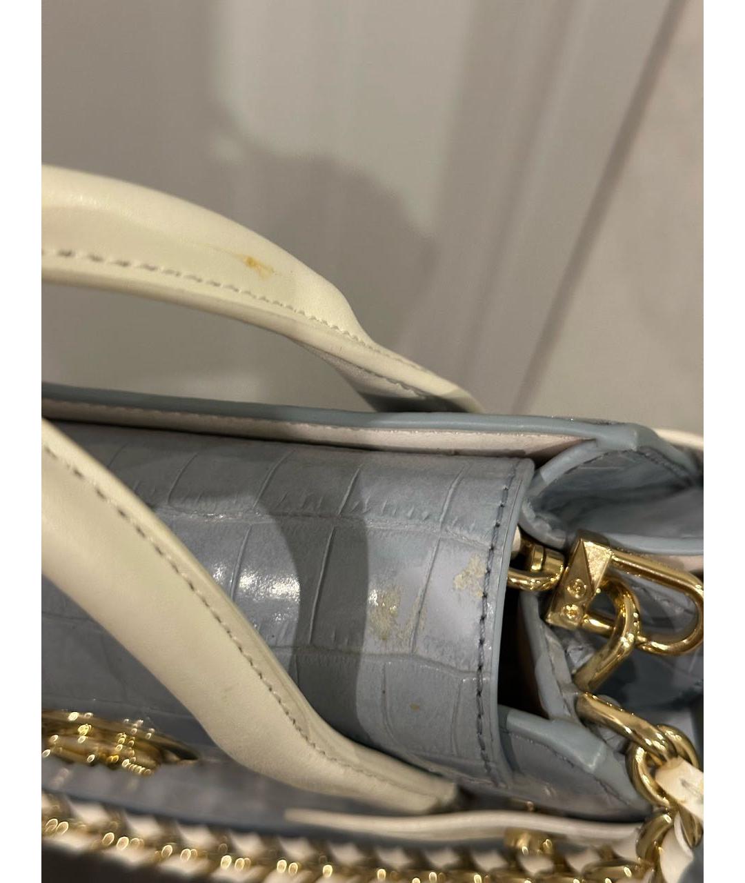 MICHAEL KORS Голубая кожаная сумка с короткими ручками, фото 5