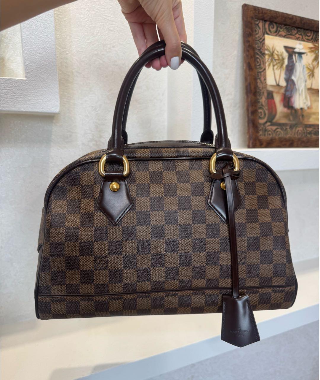 LOUIS VUITTON Коричневая сумка с короткими ручками, фото 4