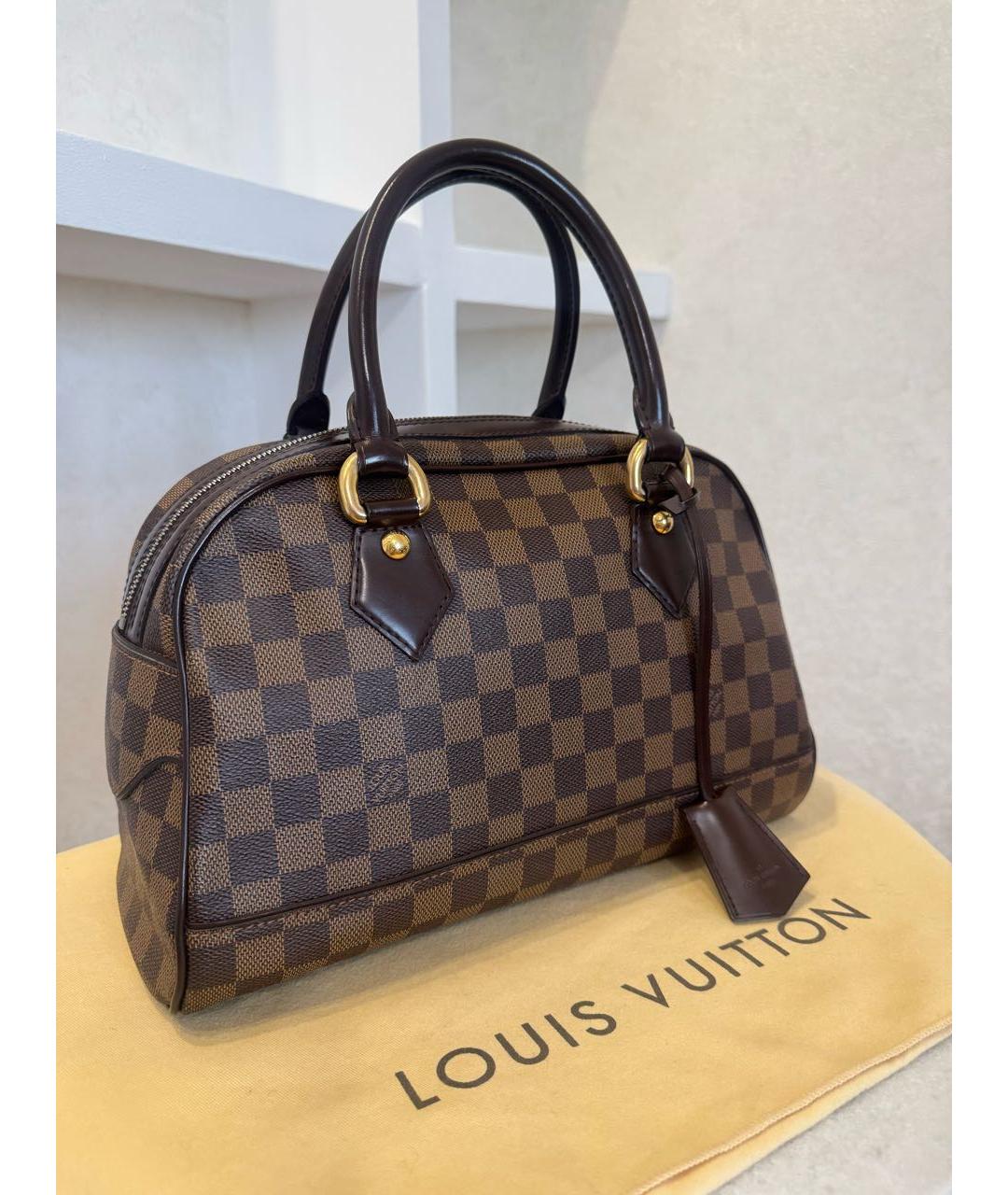 LOUIS VUITTON Коричневая сумка с короткими ручками, фото 3