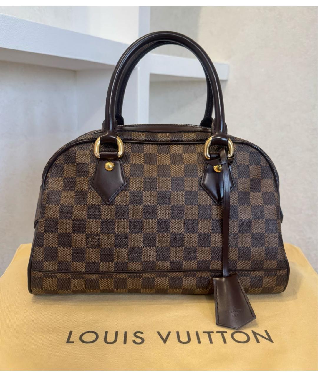 LOUIS VUITTON Коричневая сумка с короткими ручками, фото 2