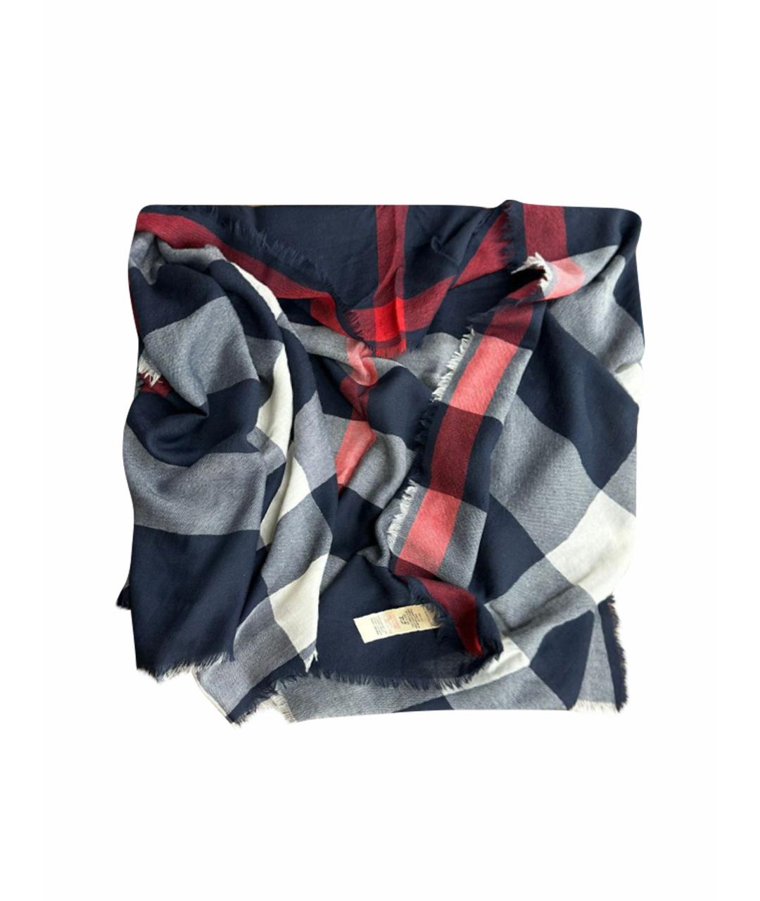 BURBERRY Темно-синий шарф, фото 1