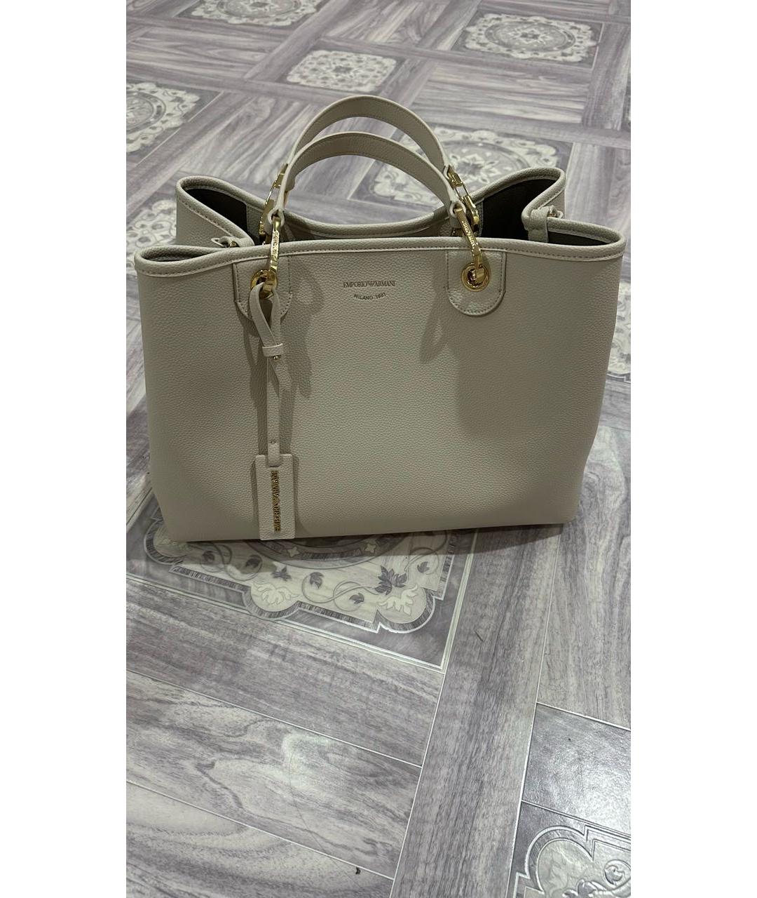 EMPORIO ARMANI Бежевая сумка тоут, фото 2