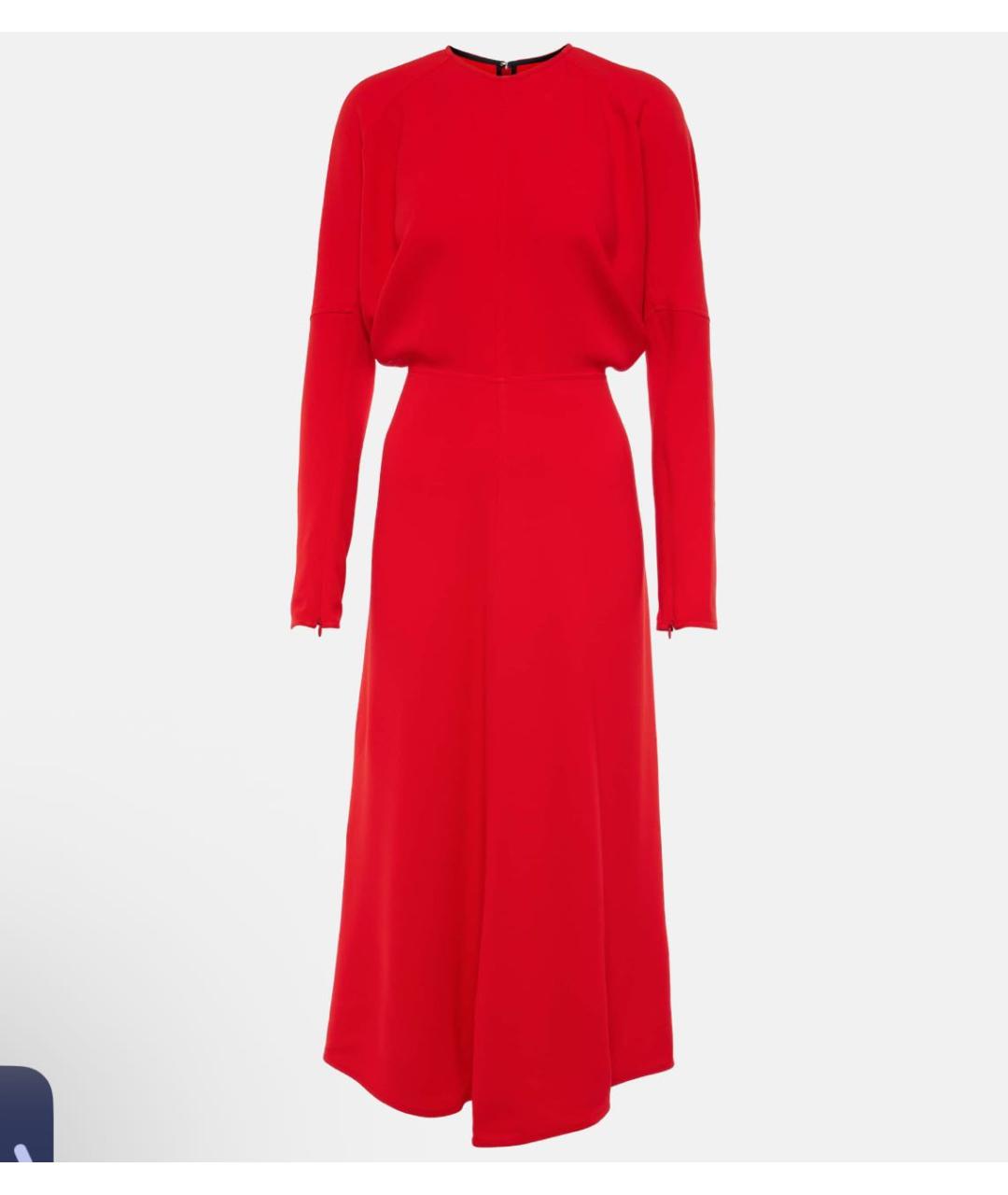 VICTORIA BECKHAM Красное коктейльное платье, фото 8