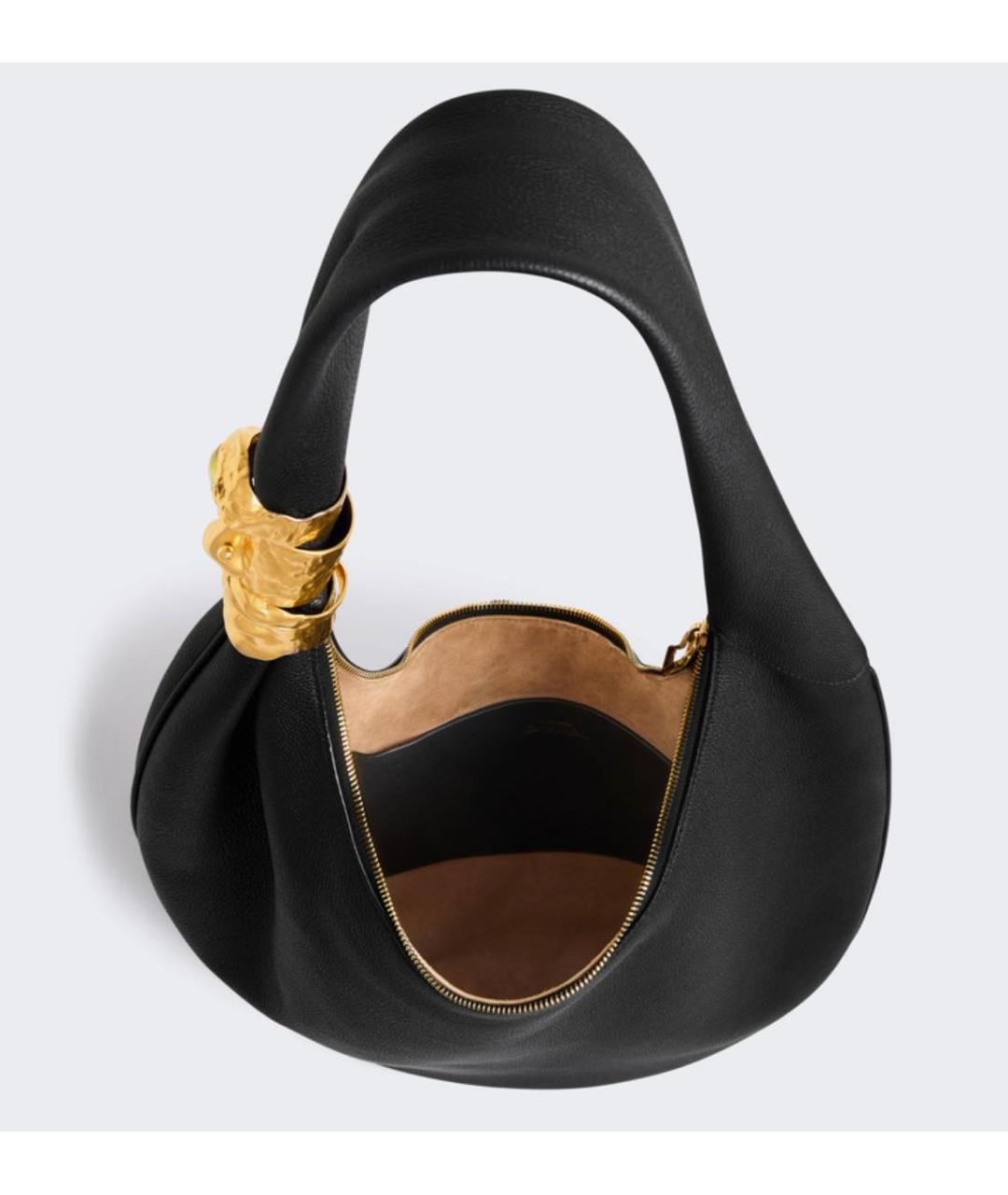 SCHIAPARELLI Черная кожаная сумка тоут, фото 6