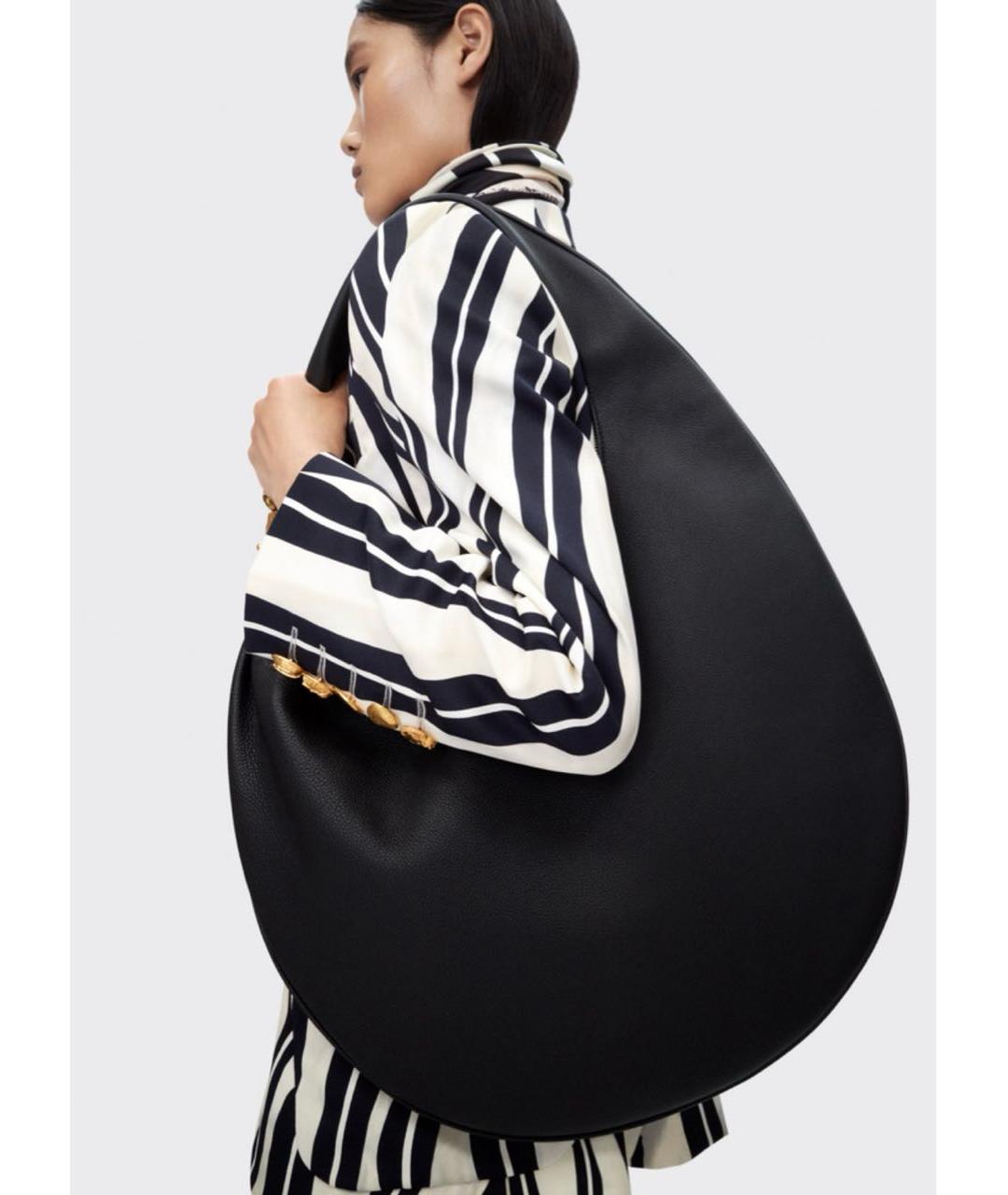 SCHIAPARELLI Черная кожаная сумка тоут, фото 2