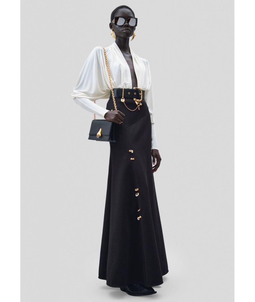 SCHIAPARELLI Черная кожаная сумка через плечо, фото 2