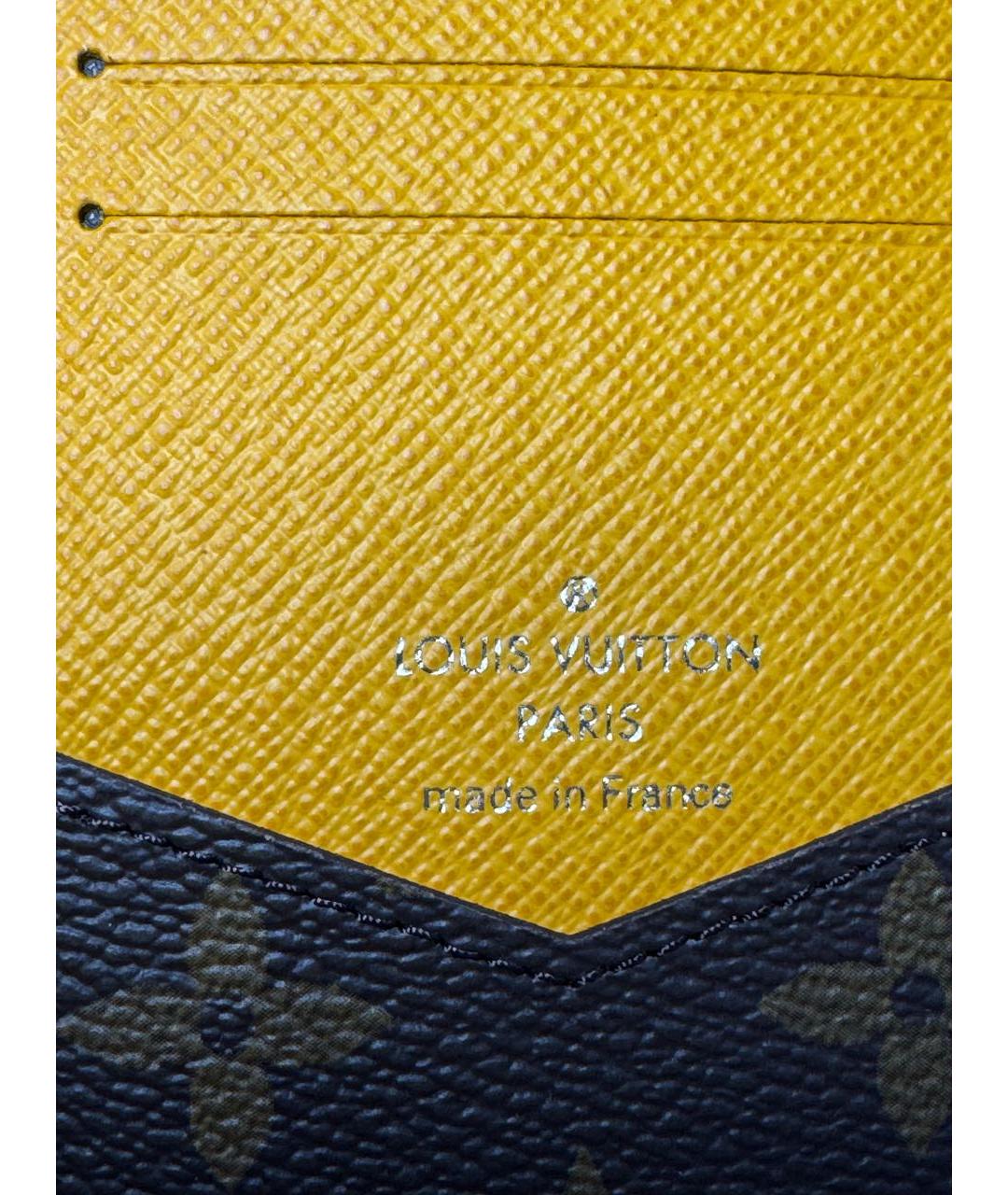 LOUIS VUITTON Коричневый кожаный кардхолдер, фото 7