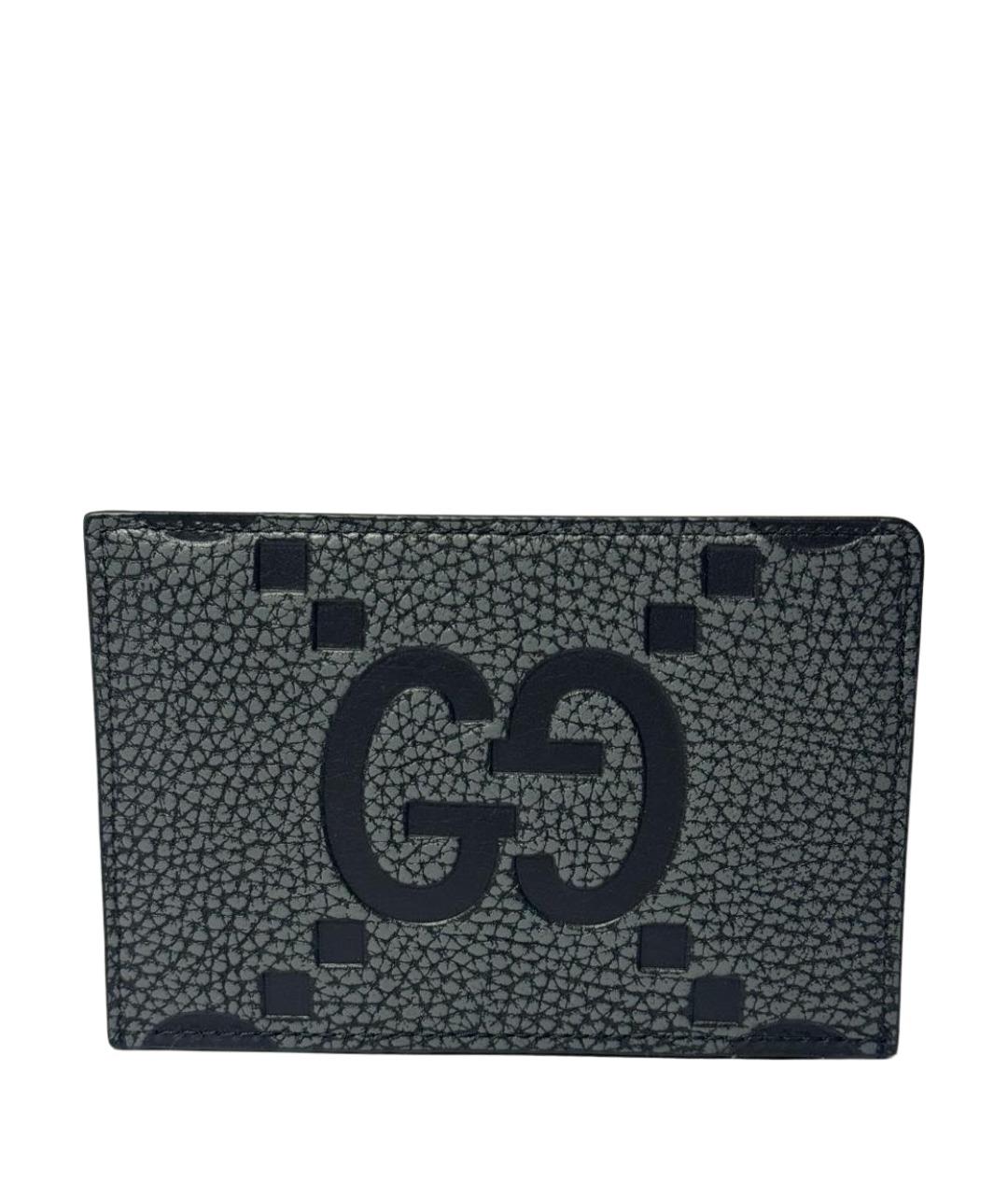 GUCCI Серый кожаный кардхолдер, фото 1