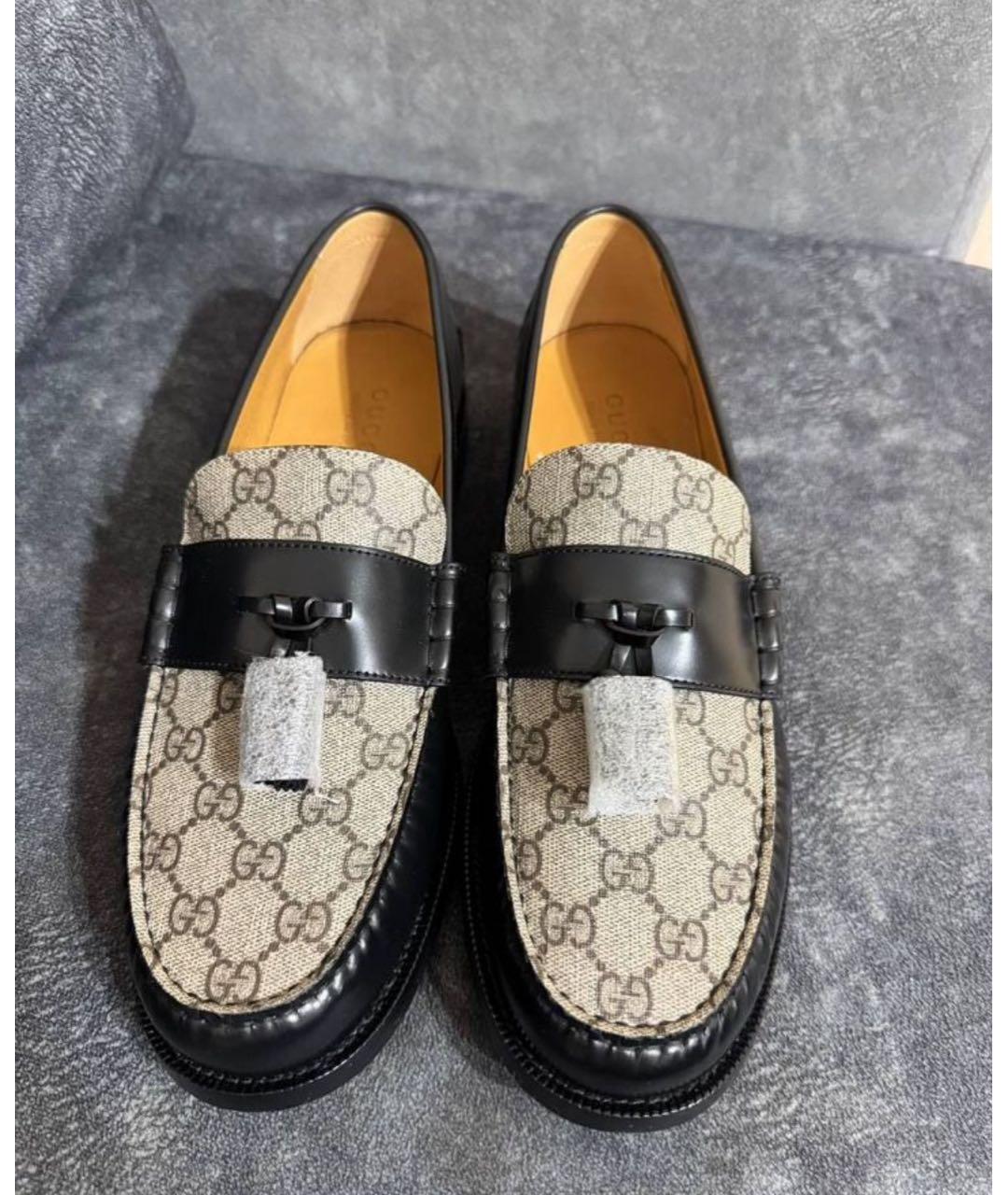 GUCCI Черные кожаные туфли, фото 2