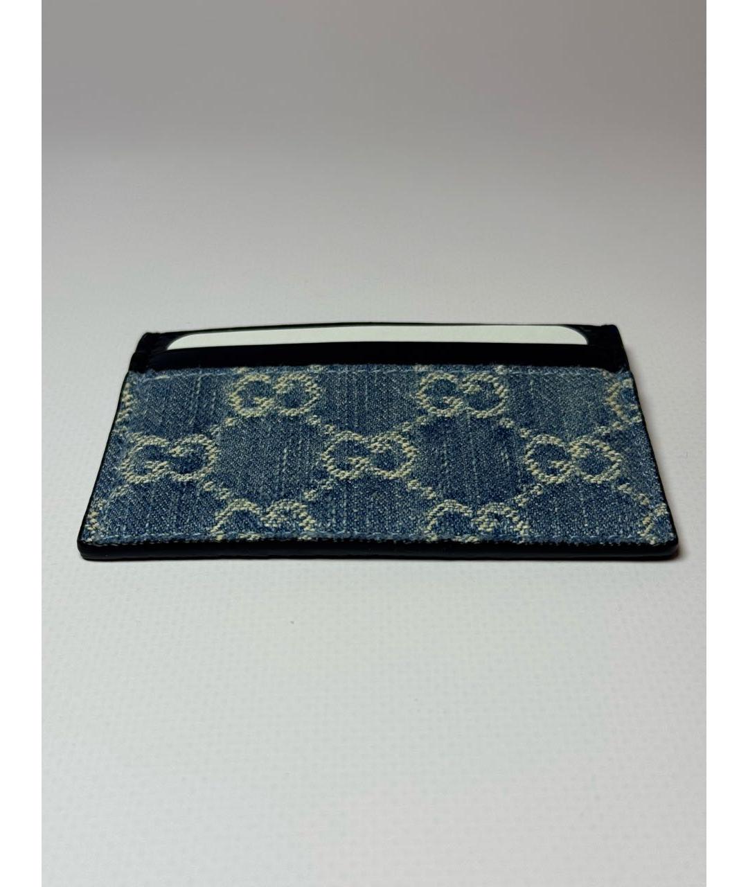 GUCCI Синий кожаный кардхолдер, фото 4