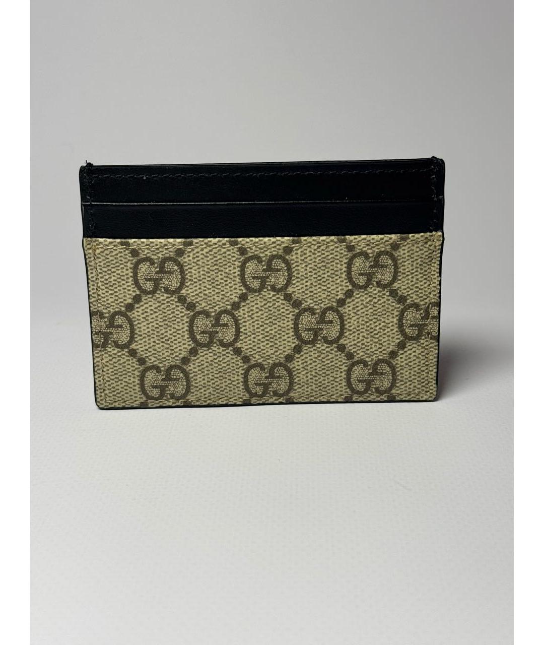 GUCCI Бежевый кожаный кардхолдер, фото 2