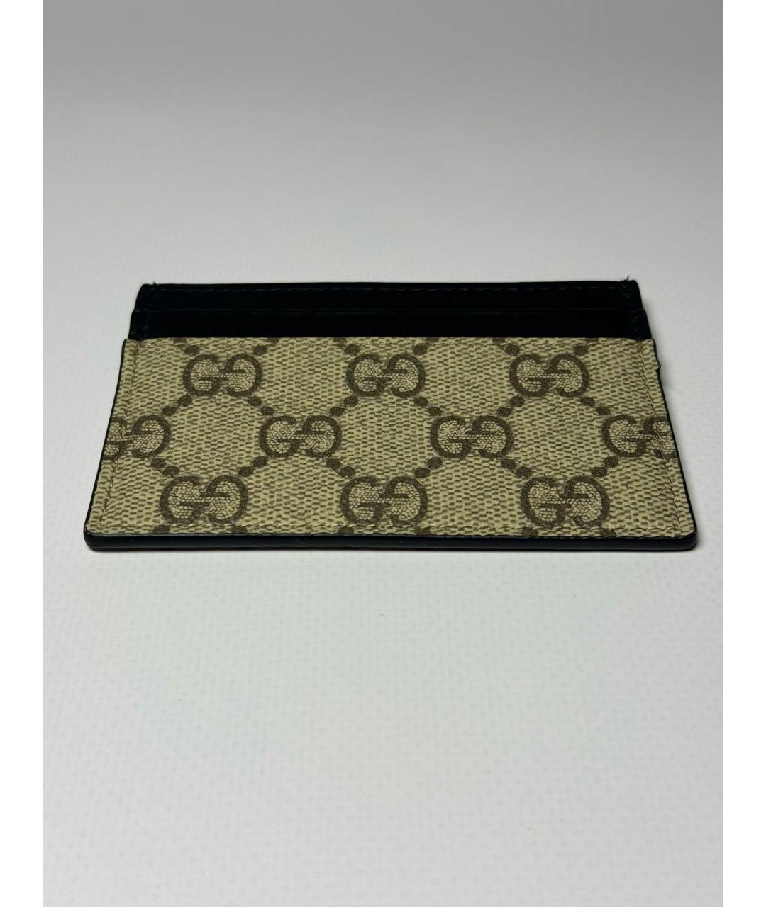 GUCCI Бежевый кожаный кардхолдер, фото 5