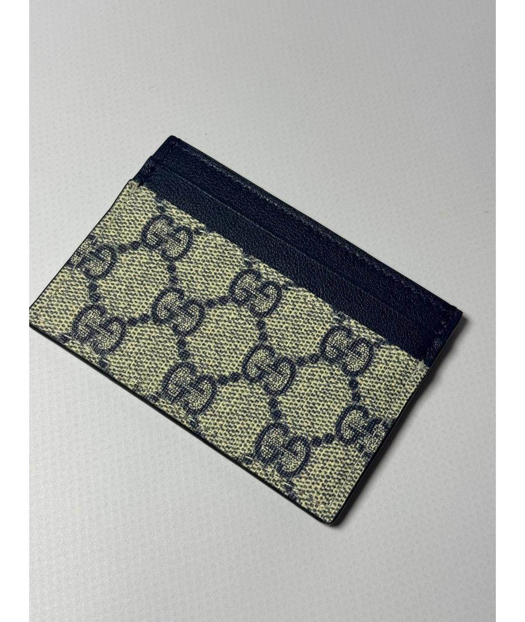 GUCCI Серый кожаный кардхолдер, фото 4
