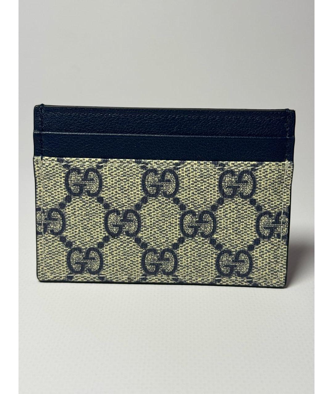 GUCCI Серый кожаный кардхолдер, фото 6