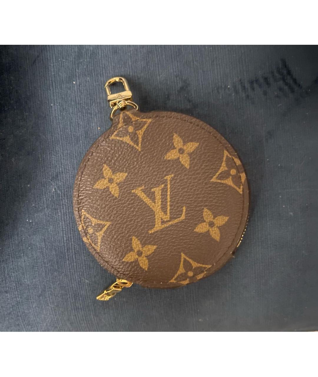 LOUIS VUITTON Коричневый кожаный кошелек, фото 3