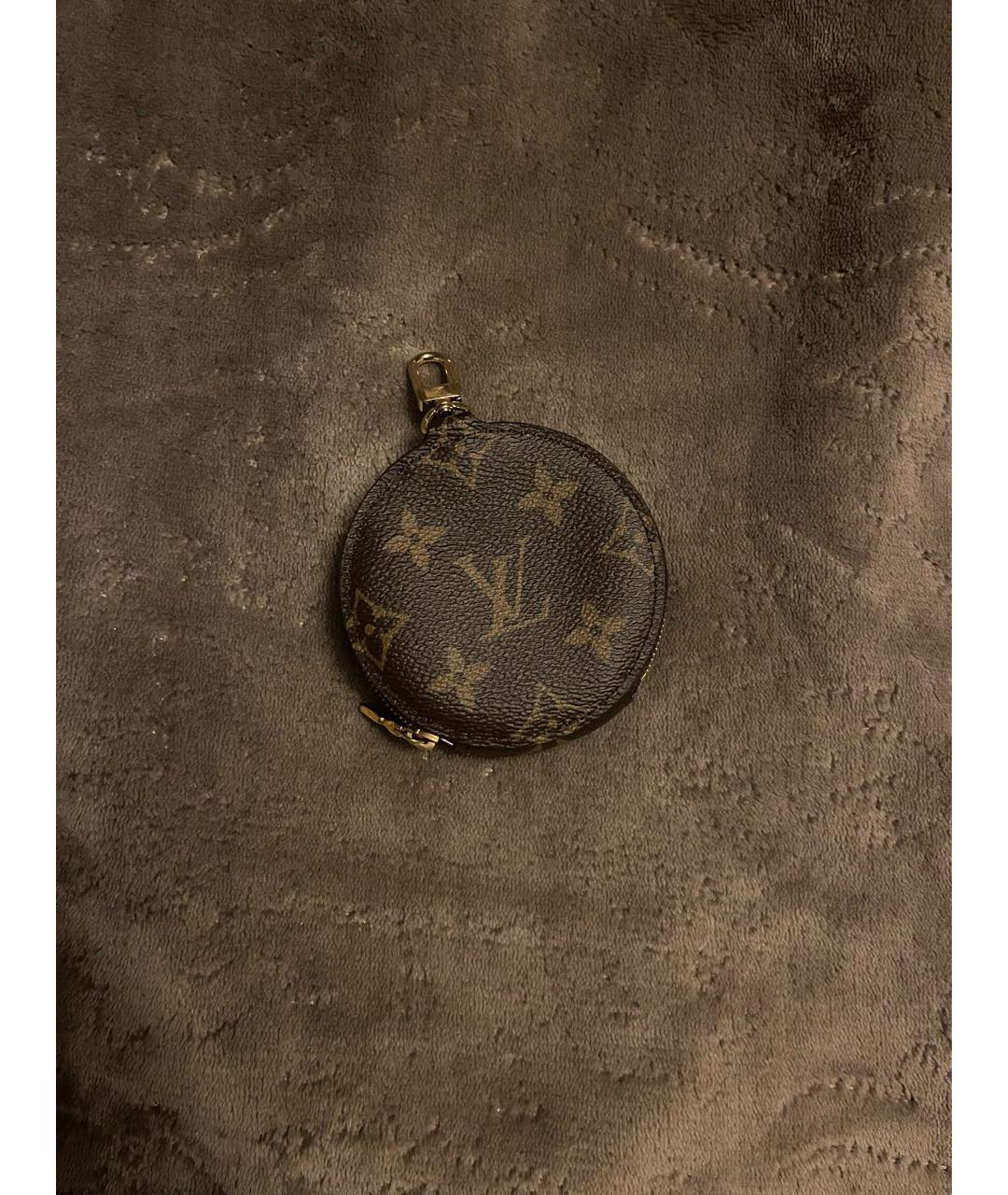 LOUIS VUITTON Коричневый кожаный кошелек, фото 2