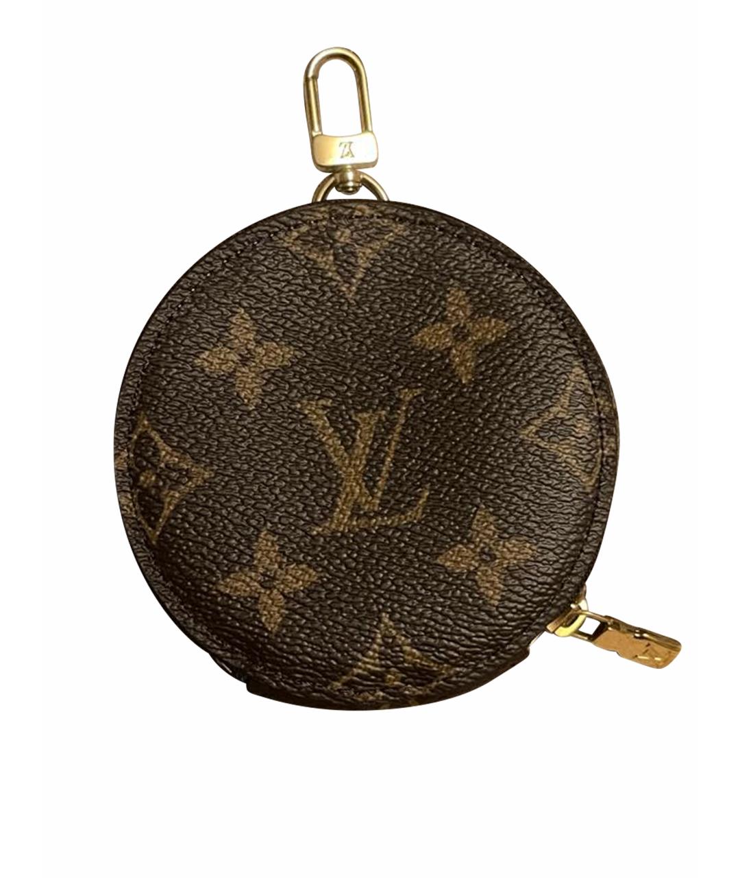 LOUIS VUITTON Коричневый кожаный кошелек, фото 1