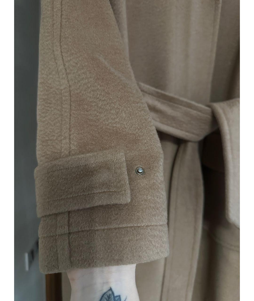MAX MARA Бежевое шерстяное пальто, фото 4