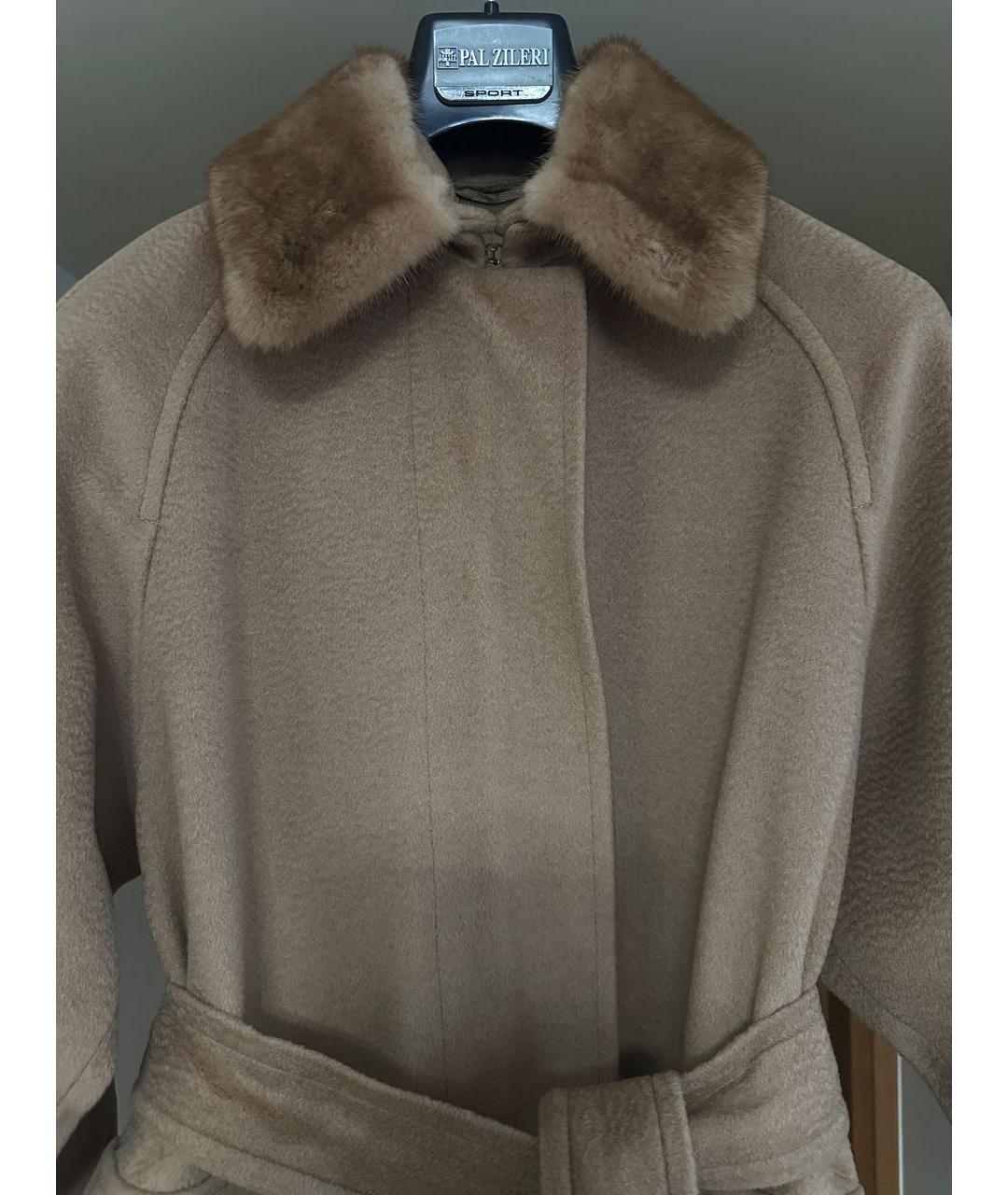 MAX MARA Бежевое шерстяное пальто, фото 6