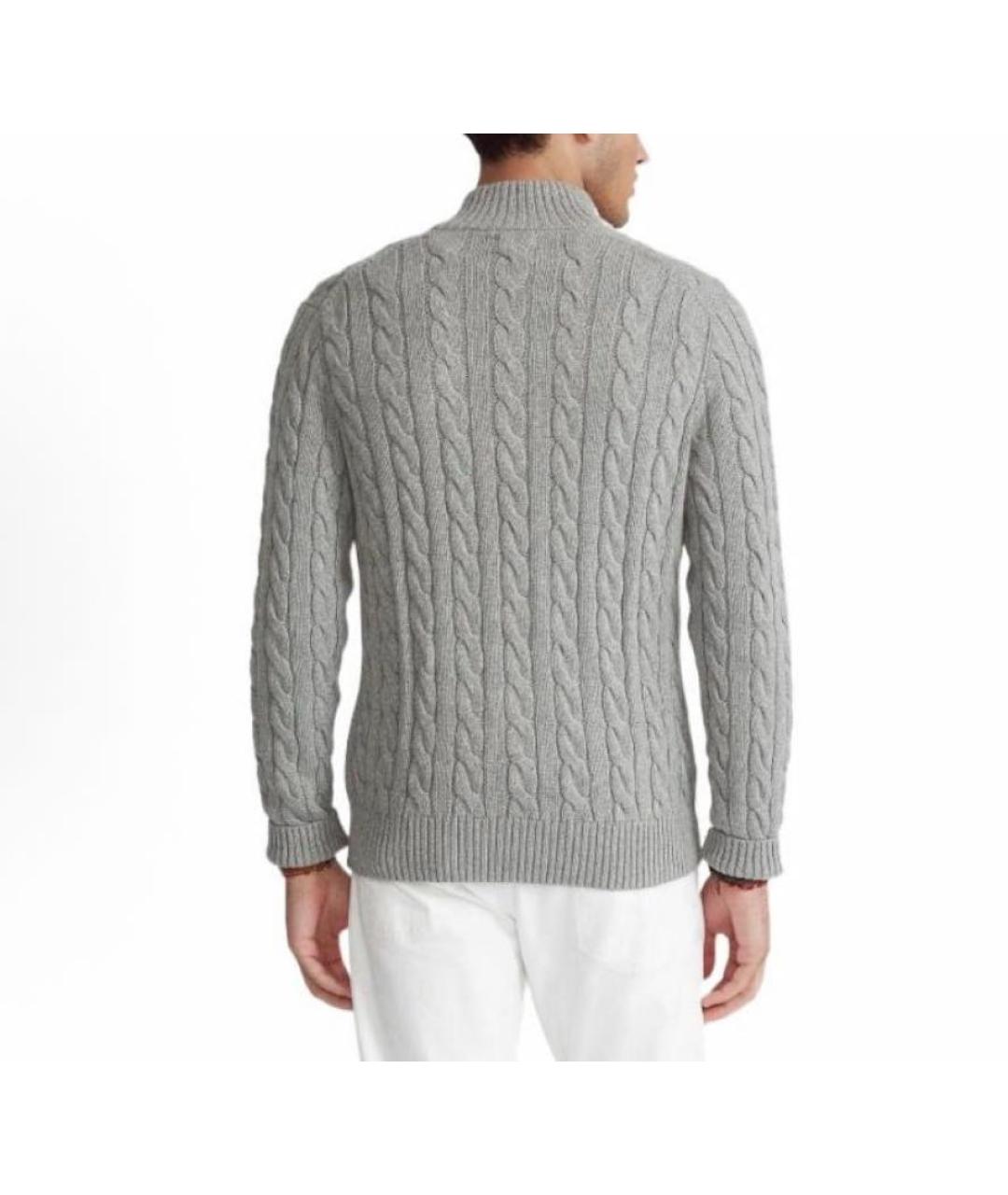 POLO RALPH LAUREN Серый хлопковый джемпер / свитер, фото 6