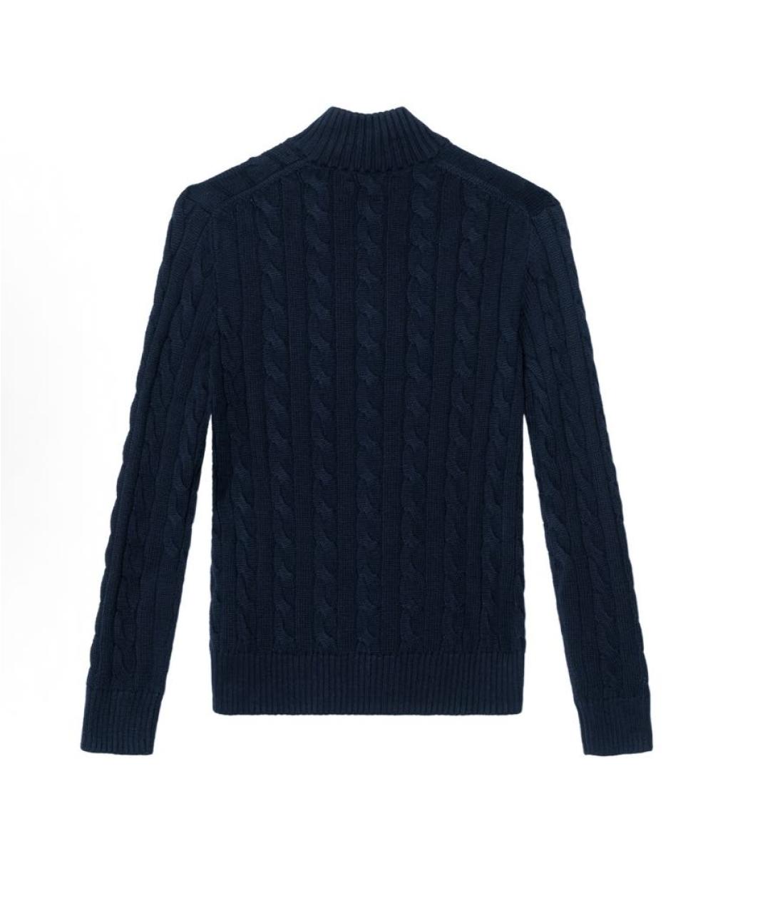 POLO RALPH LAUREN Темно-синий хлопковый джемпер / свитер, фото 2