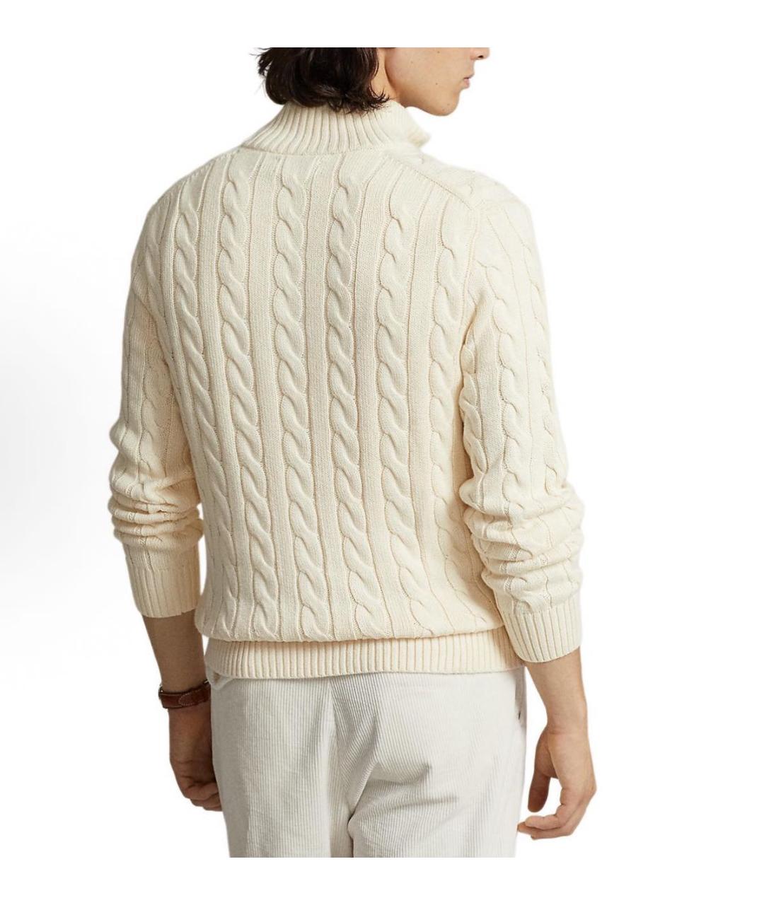 POLO RALPH LAUREN Белый хлопковый джемпер / свитер, фото 4