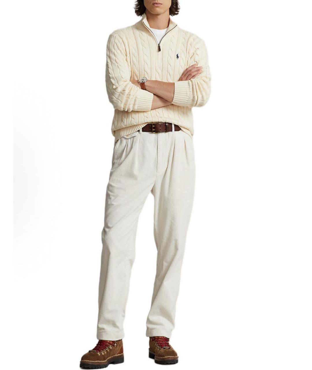 POLO RALPH LAUREN Белый хлопковый джемпер / свитер, фото 5