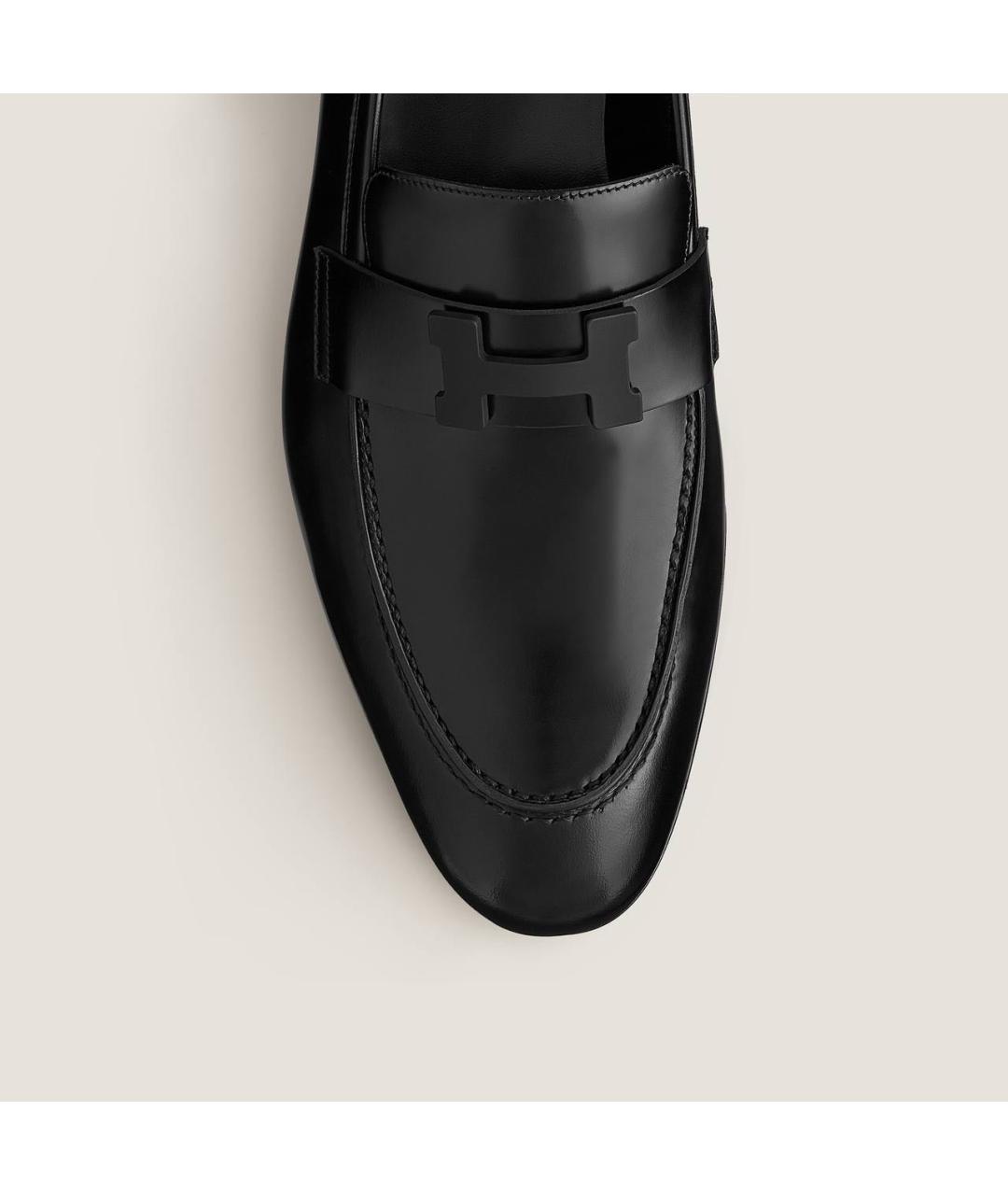 HERMES Черные кожаные низкие ботинки, фото 5