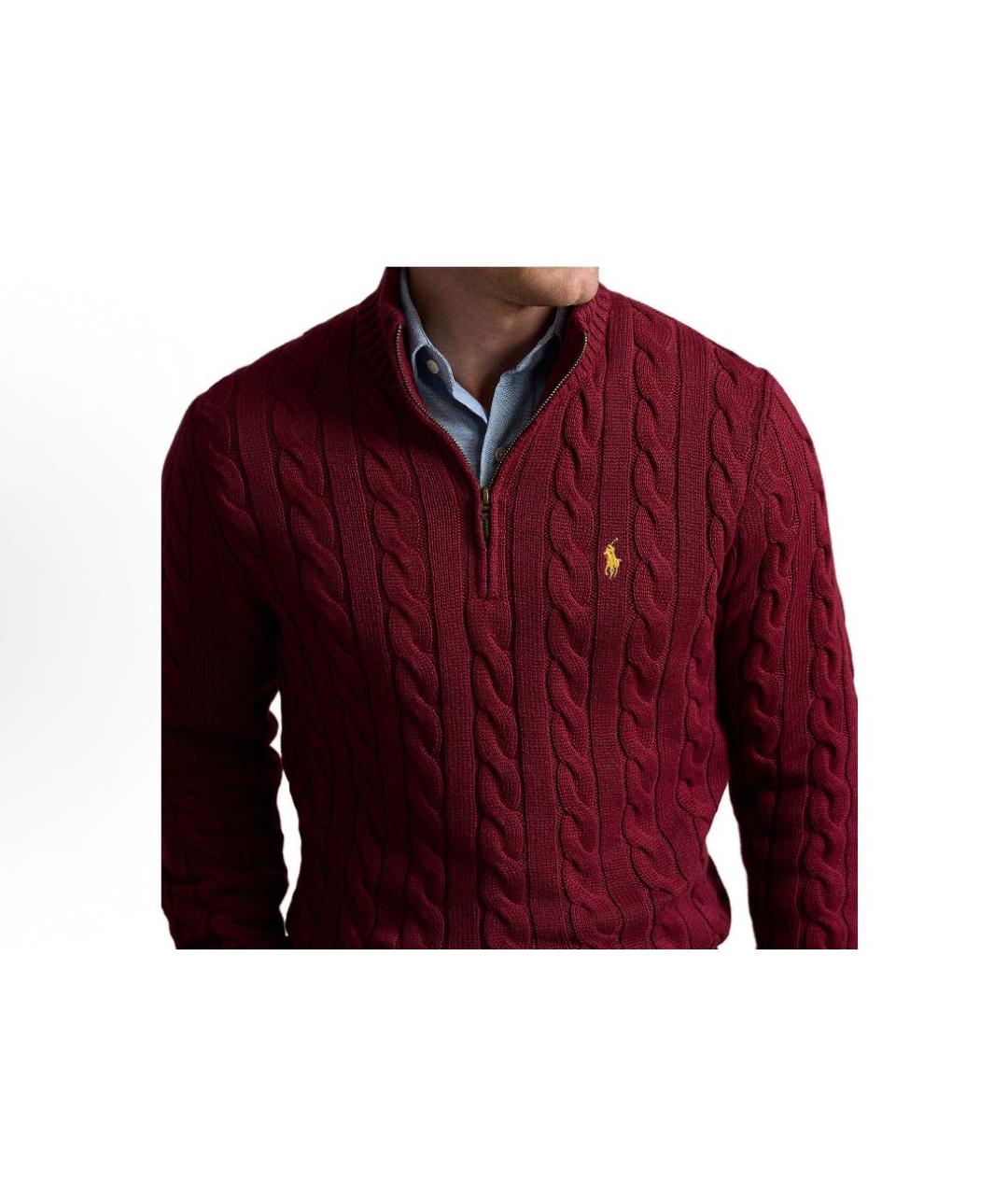 POLO RALPH LAUREN Красный хлопковый джемпер / свитер, фото 5