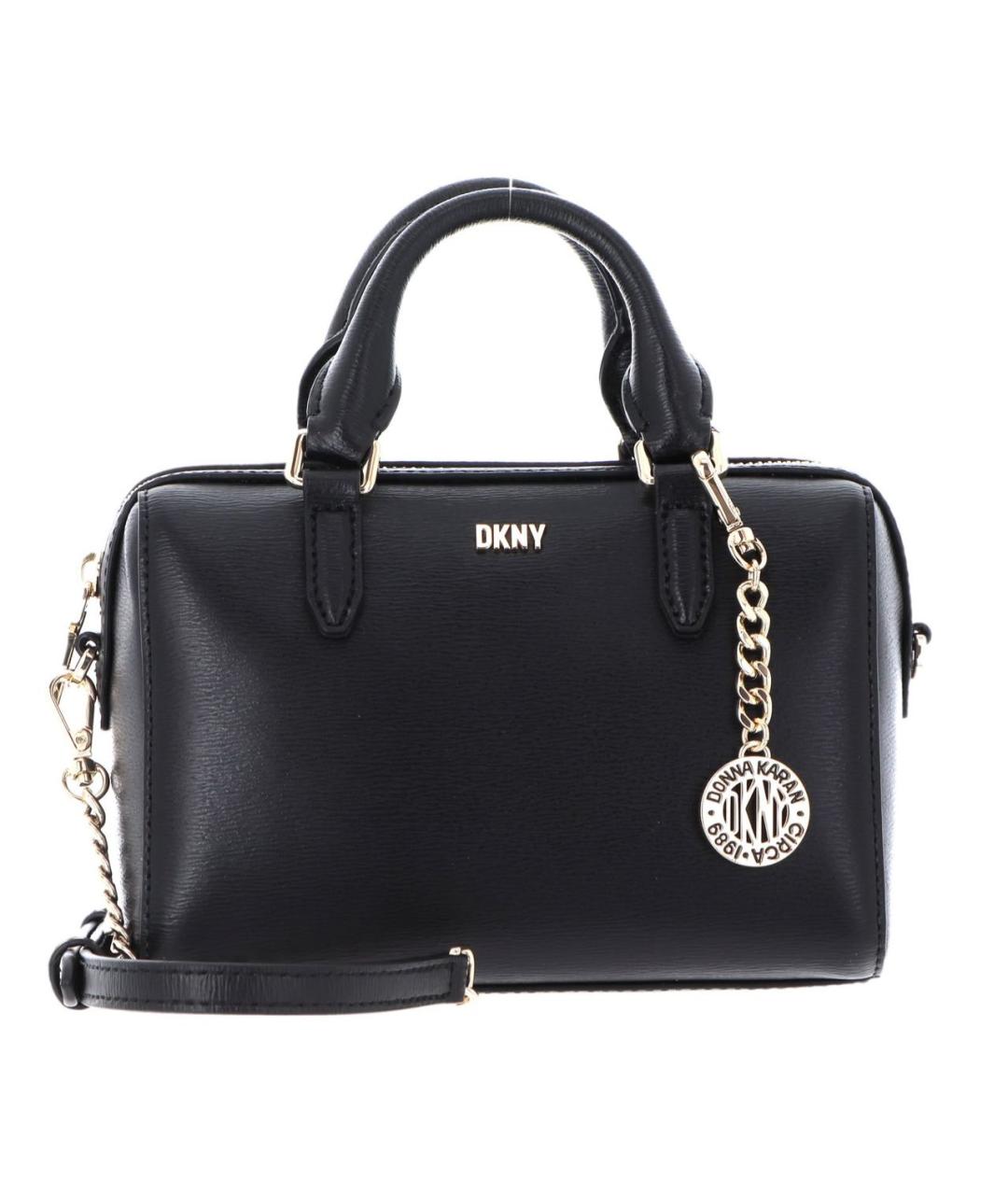 DKNY Черная сумка с короткими ручками из искусственной кожи, фото 1