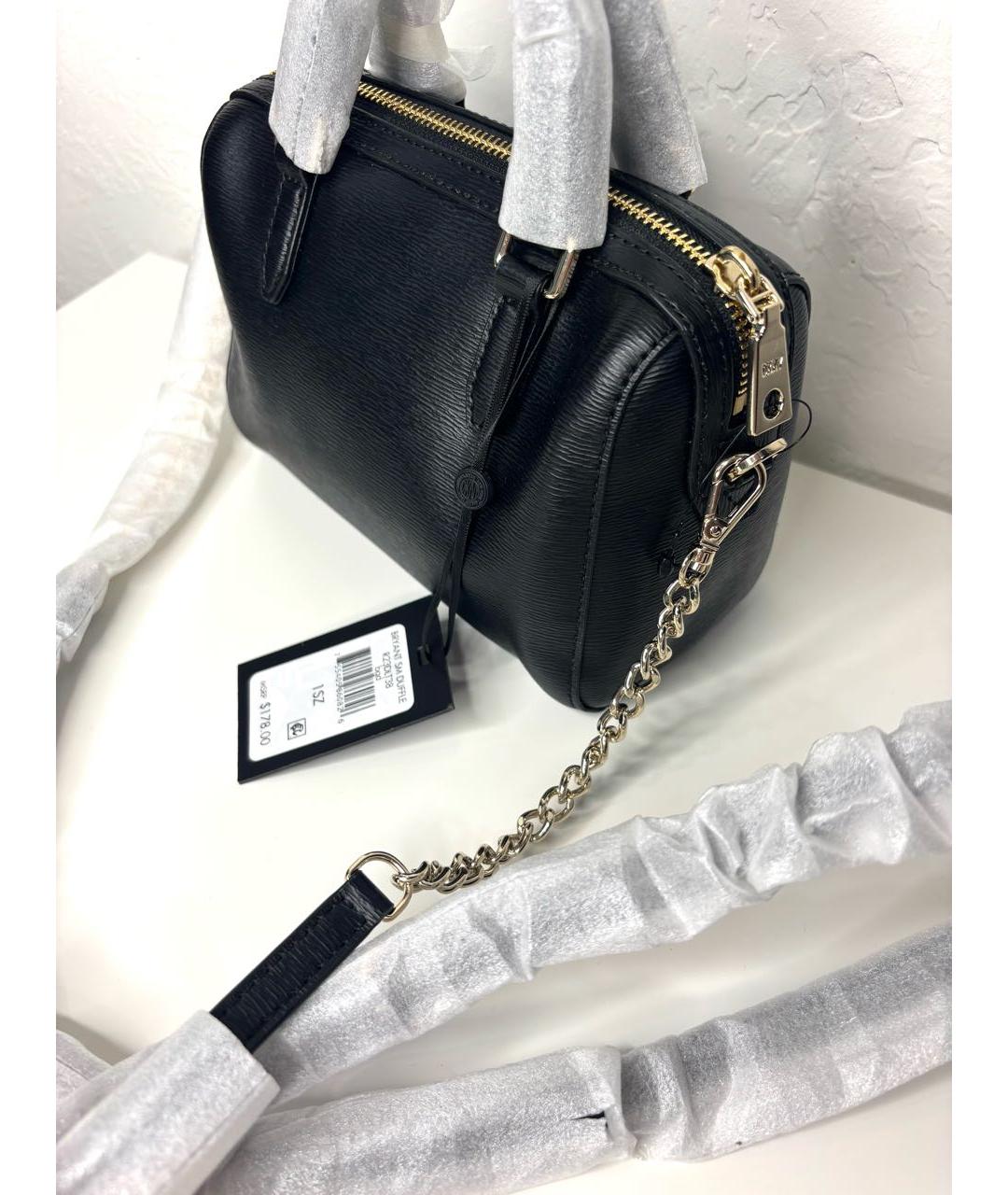 DKNY Черная сумка с короткими ручками из искусственной кожи, фото 6