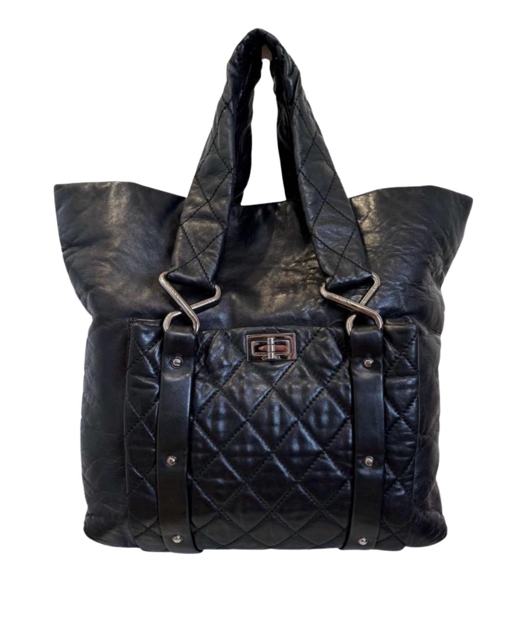 CHANEL Черная кожаная сумка тоут, фото 1