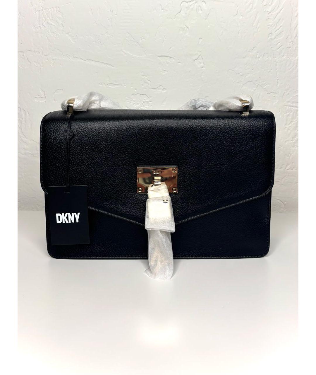 DKNY Черная сумка через плечо из искусственной кожи, фото 5