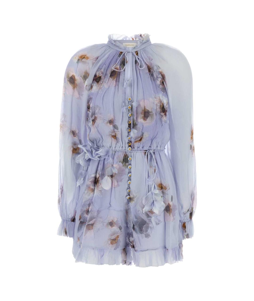 ZIMMERMANN Фиолетовое вискозное платье, фото 1