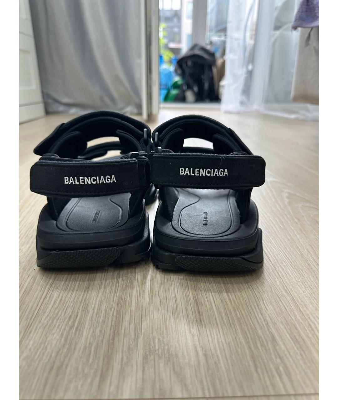 BALENCIAGA Черные текстильные сандалии, фото 4